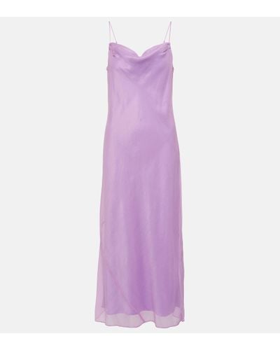 Vince Silk Slip Dress - Purple