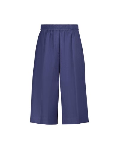JOSEPH Tan Linen And Cotton Bermuda Shorts - Blue
