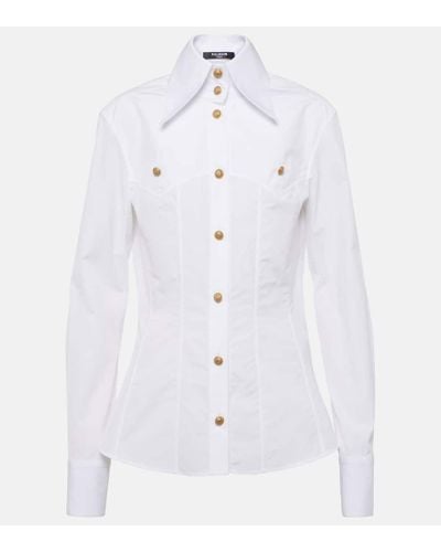 Balmain Hemd aus Baumwolle - Weiß