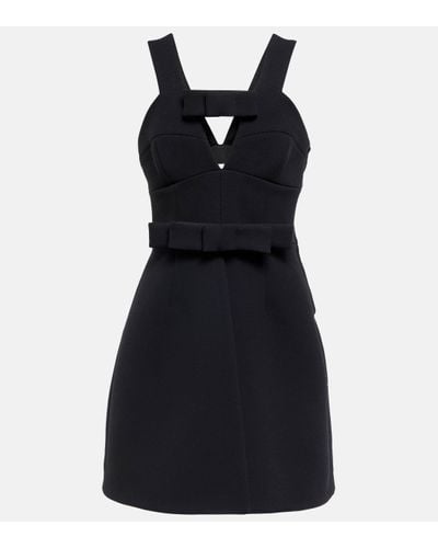 Jil Sander Wool-blend Crepe Minidress - Black