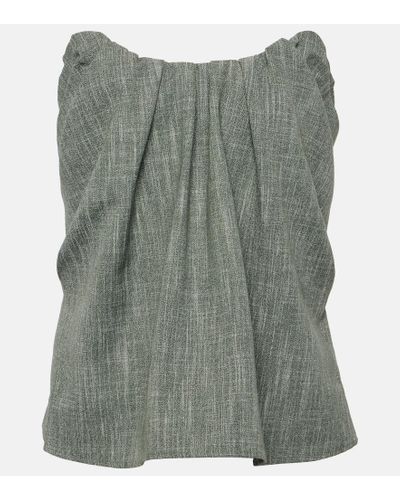 Co. Top in misto lana arricciato - Verde