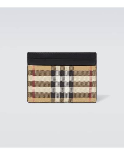 Burberry Check Leather Card Holder - Multicolor