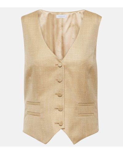 Gabriela Hearst Wool, Silk And Linen Vest - Natural