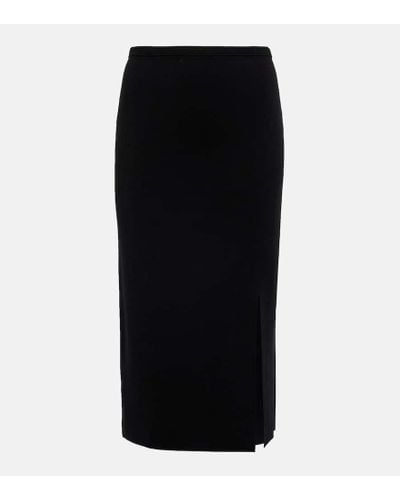 Diane von Furstenberg Side-slit Midi Skirt - Black