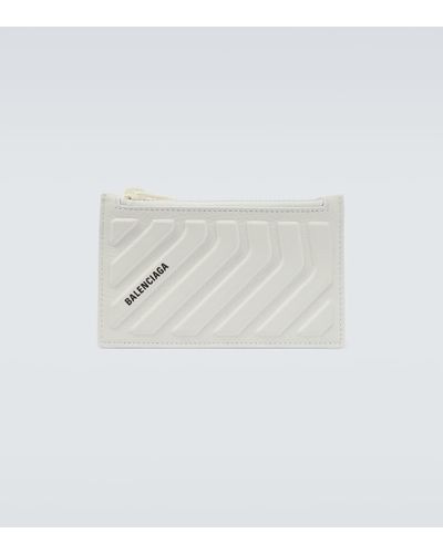 Balenciaga Portemonnaie Car aus Leder - Weiß