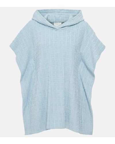 Givenchy Plage 4g Cotton-blend Terry Poncho - Blue