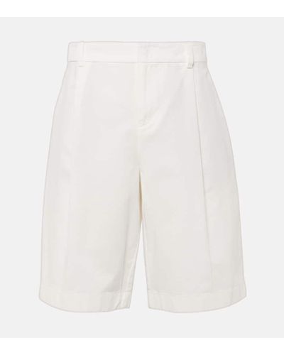 Vince High-Rise Shorts aus Baumwolle - Weiß