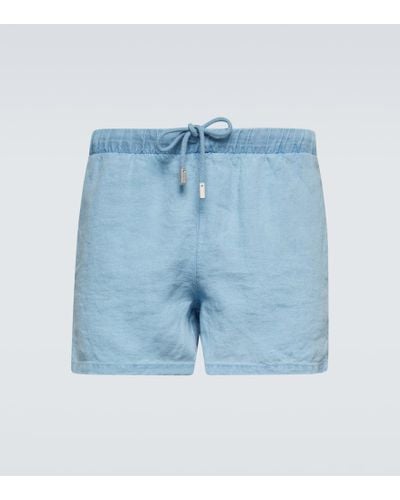 Vilebrequin Shorts aus Leinen - Blau