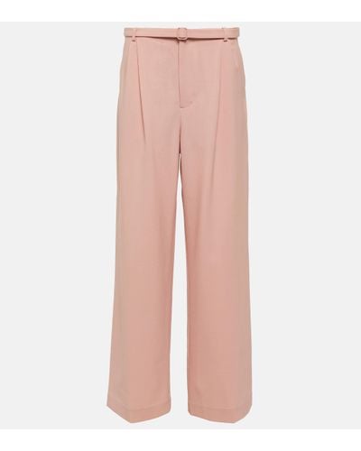 Sir. The Label Dario Mid-rise Wide-leg Trousers - Pink
