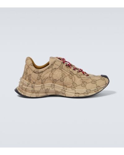 Gucci Run Leather Trainers - Natural