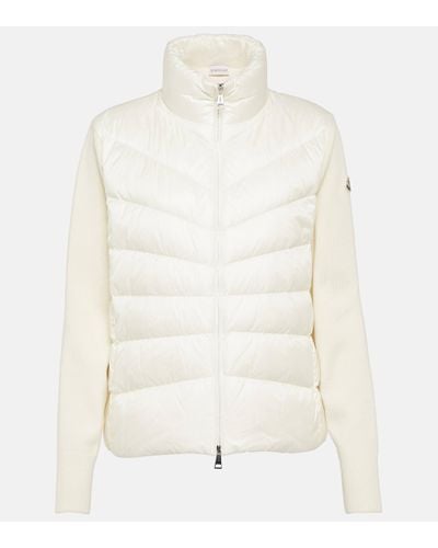 Moncler Down-paneled Wool Jackets - White