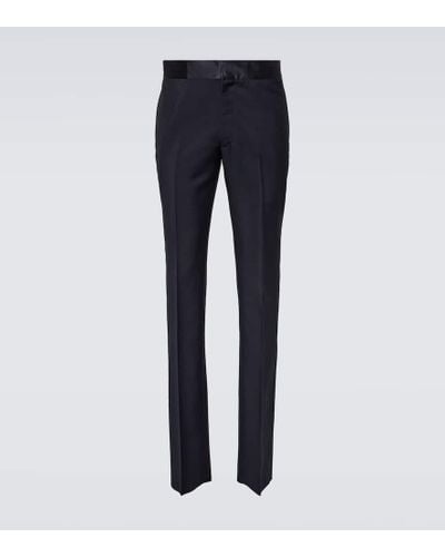 Givenchy Pantaloni da abito in lana e mohair - Blu