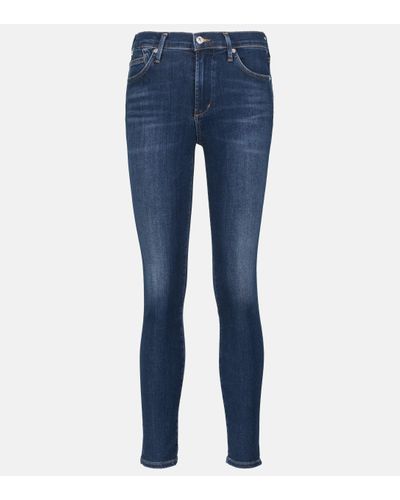 Citizens of Humanity Jean skinny Rocket Ankle a taille mi-haute - Bleu