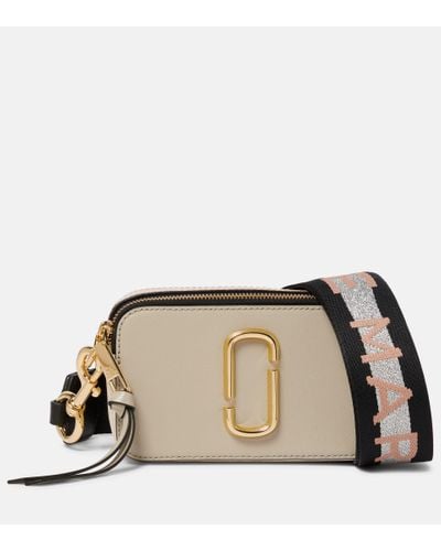 Marc Jacobs The Logo Strap Snapshot Small Camera Bag Leather New Dust Multi Camera Bag - Natur