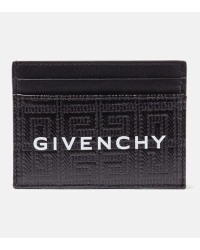 Givenchy Portacarte 4G in pelle e canvas - Nero