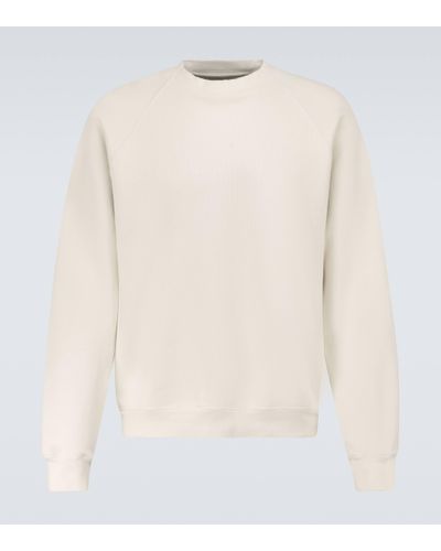 Les Tien Classic Cotton Raglan Sweatshirt - White