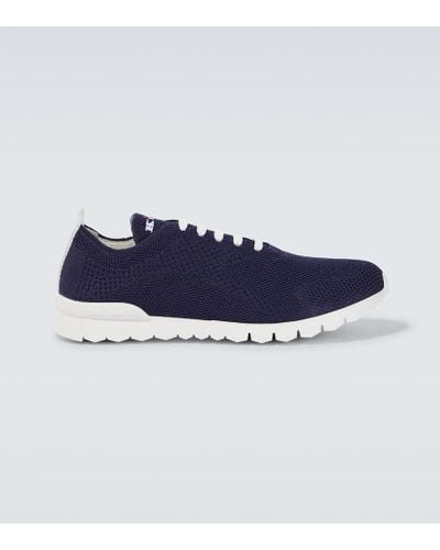 Kiton Fits Cotton Sneakers - Blue