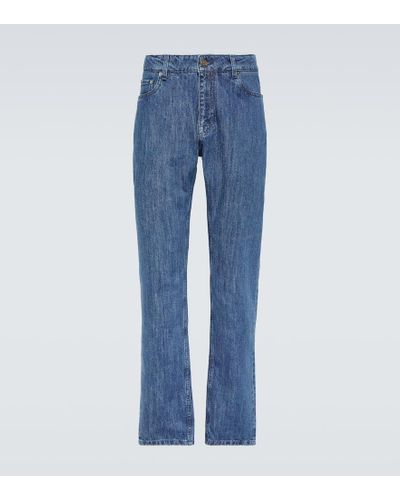 Etro Low-Rise Straight Jeans - Blau
