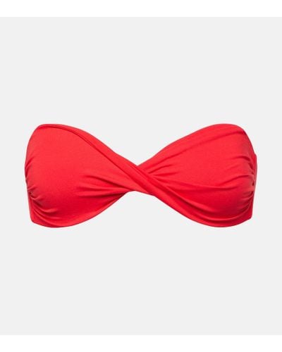 Melissa Odabash Martinique Bandeau Bikini Top - Red
