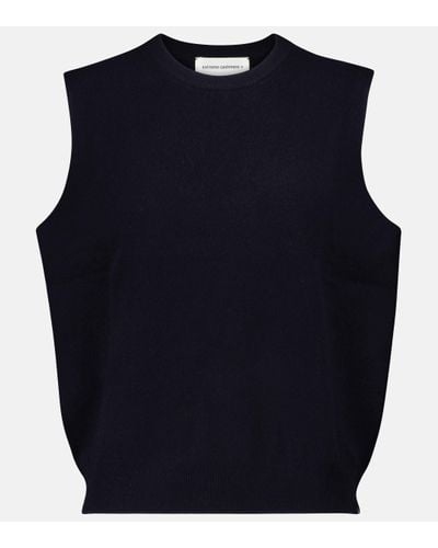 Extreme Cashmere N° 156 Be Now Cashmere-blend Jumper Vest - Blue