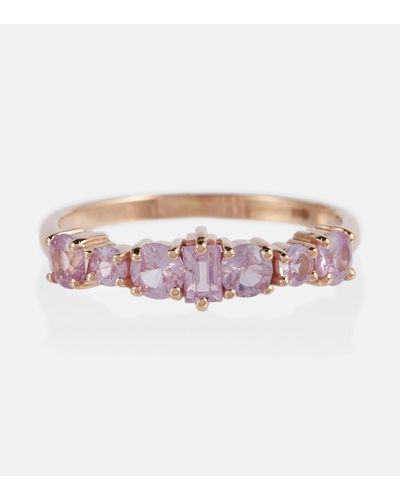 Ileana Makri Rivulet 18kt Rose Gold Ring With Sapphires - Pink