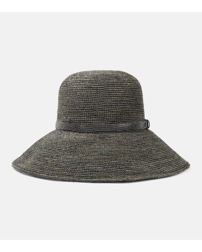 Brunello Cucinelli Verzierter Hut aus Stroh - Grün