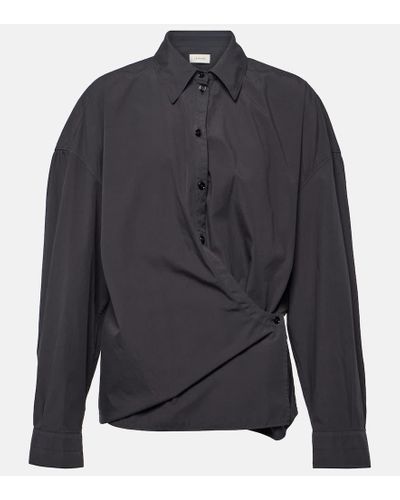 Lemaire Twisted Cotton Shirt - Gray