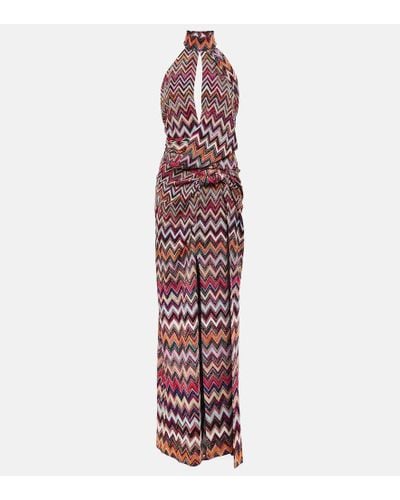 Missoni Neckholder-Kleid mit Glitter-Print - Mehrfarbig