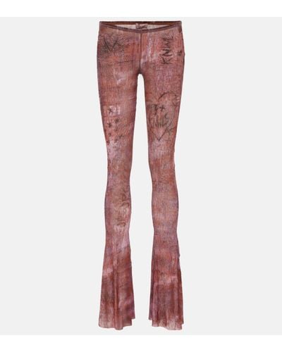 Jean Paul Gaultier X KNWLS – Legging evase imprime - Rouge