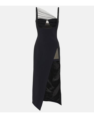 David Koma Robe midi - Noir