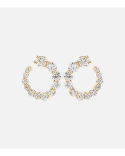 Melissa Kaye Boucles d'oreilles Aria Earwrap en or 18 ct et diamants - Blanc