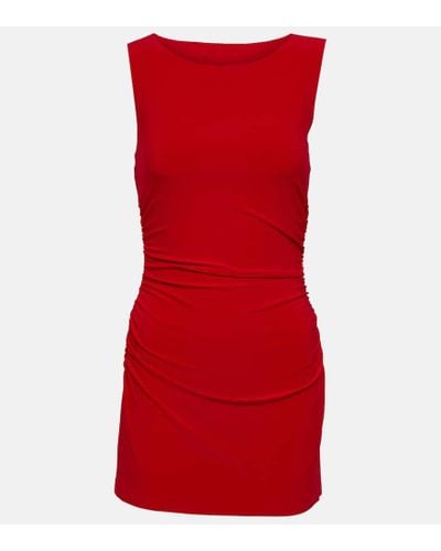 Norma Kamali Vestido corto Pickleball de jersey - Rojo