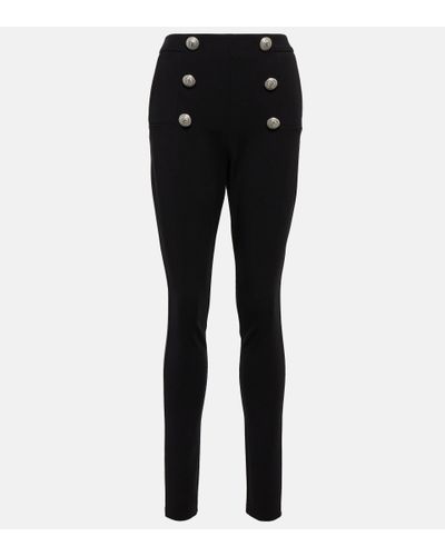 Women's Jeans With Garter Effect Gaiters by Balmain | Coltorti Boutique