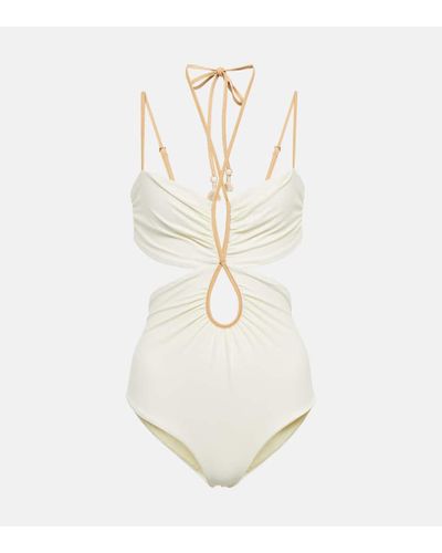 Johanna Ortiz Cutout Swimsuit - White