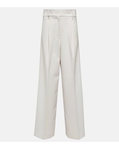 Dorothee Schumacher High-rise Wool-blend Trousers - White