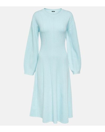 JOSEPH Wool-blend Sweater Dress - Blue