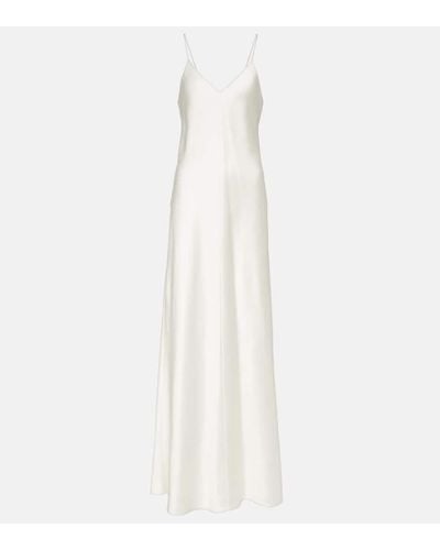 The Row Guinevere Silk Slip Dress - White