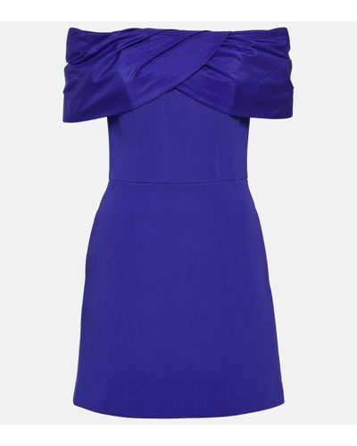 Rebecca Vallance Cora Off-shoulder Minidress - Blue