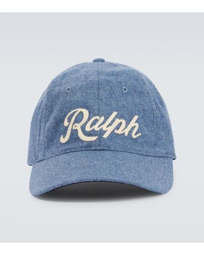 Polo Ralph Lauren Leather-trimmed Baseball Cap - Blue