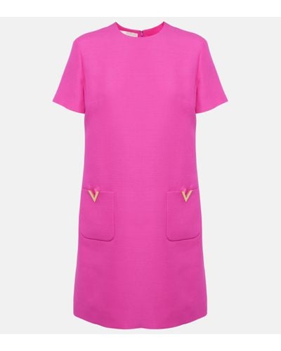Valentino Robe VGold en Crepe Couture - Rose