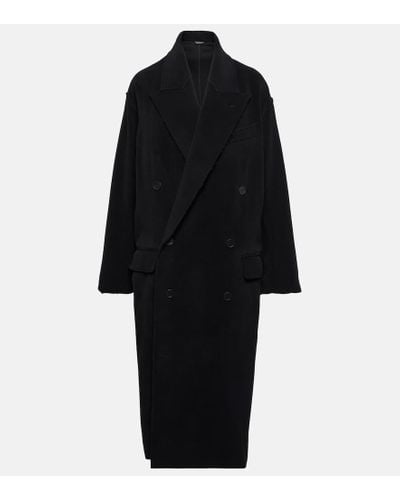 Balenciaga Mantel aus Kaschmir und Wolle - Schwarz