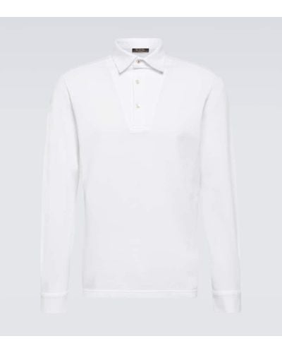 Loro Piana Cotton Pique Polo Shirt - White