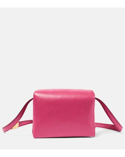 Marni Prisma Mini Leather Shoulder Bag - Pink