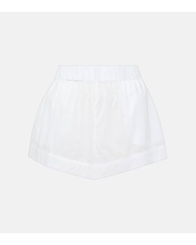 Asceno London Cotton Pyjama Shorts - White