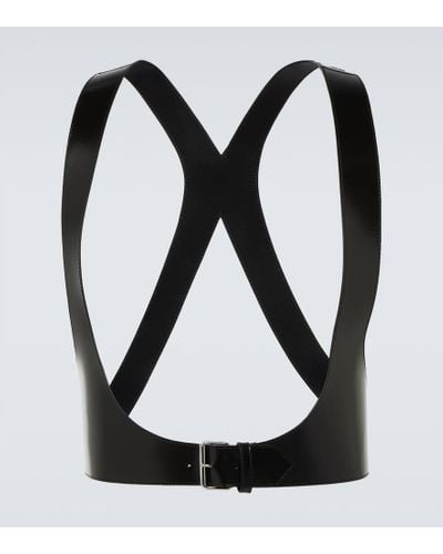 Alexander McQueen Cintura harness in pelle - Nero