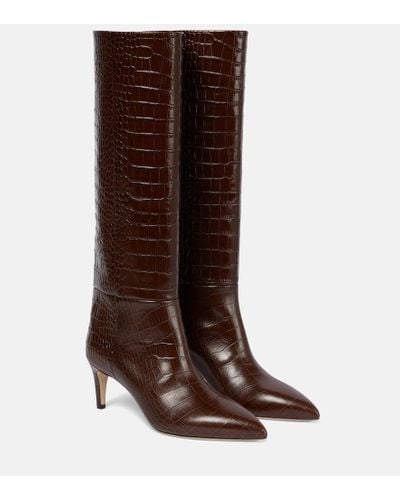 Paris Texas Stiletto Heel Boots - Brown