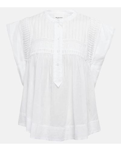 Isabel Marant Leaza Cotton Blouse - White