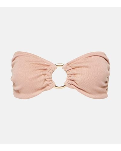 Alexandra Miro Carlotta Ring-detail Bandeau Bikini Top - Pink
