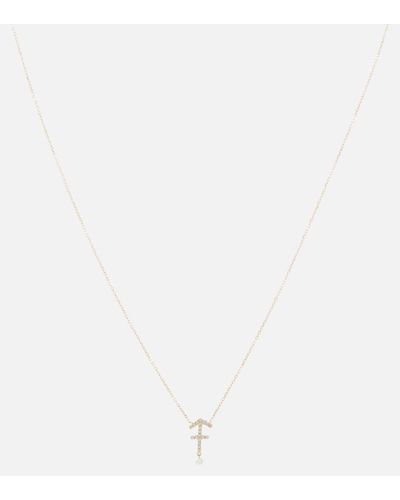 PERSÉE Sagittarius 18kt Gold Necklace With Diamonds - White