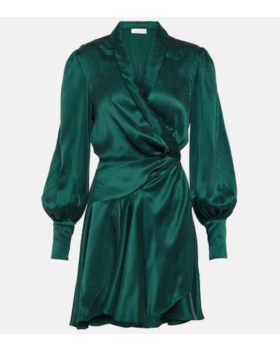 Zimmermann Silk Wrap Dress - Green